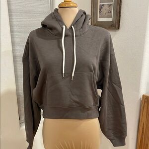 GAP Gray Cropped Sweater Relaxed Fit